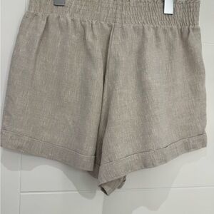 Reformation Tan High Waist Shorts